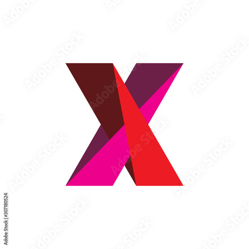 modern color x logo design