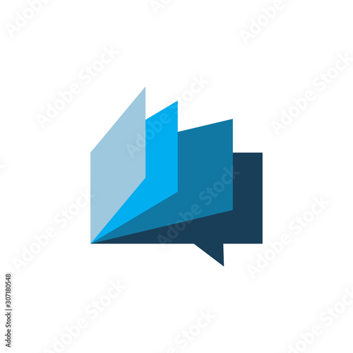 chat art fold logo design