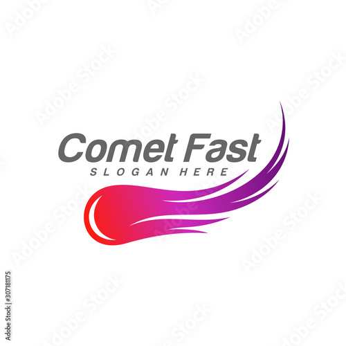 Comet Logo Vector  Comet Logo Design Template  Icon Symbol  Illustration