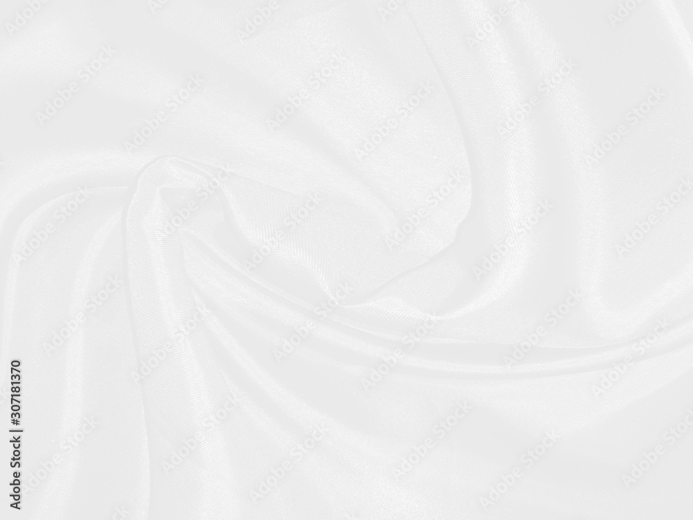 The surface of the fabric Resulting in a bright white tone, Wave pattern, Abstract white background. The surface of the fabric Resulting in a bright white tone, Wave pattern, Abstract white background.
