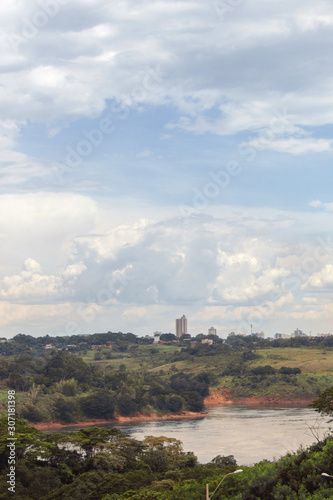 Skyline of Ciudad Del Este and Parana River, Paraguay