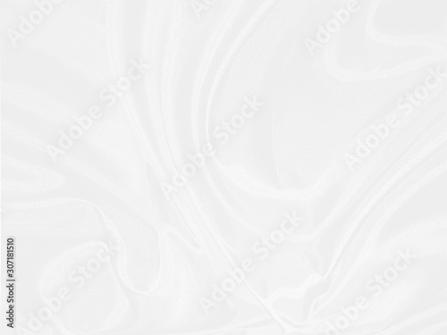 The surface of the fabric Resulting in a bright white tone, Wave pattern, Abstract white background.