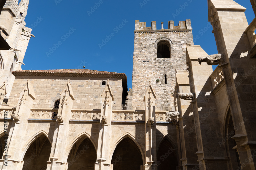 Narbonne city Cathedral of Saint-Just town center in south France