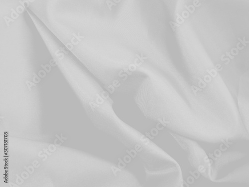 The surface of the fabric Resulting in a bright white tone, Wave pattern, Abstract white background.