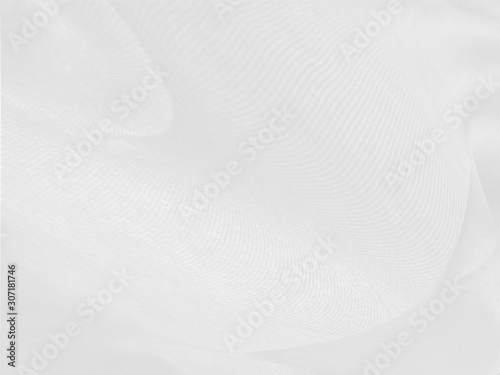 The surface of the fabric Resulting in a bright white tone, Wave pattern, Abstract white background.