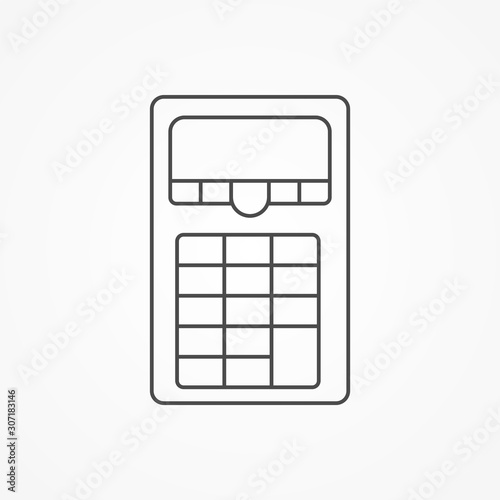 Calculator vector icon sign symbol