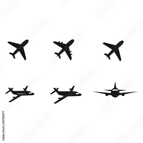 airplane icon set, vector illustration sign