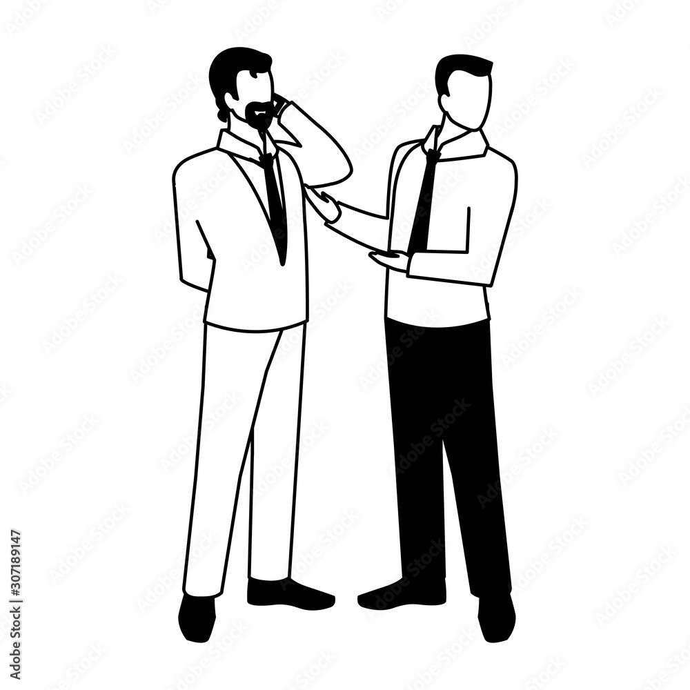 businessmen standing with various views, poses businessmen standing with various views, poses