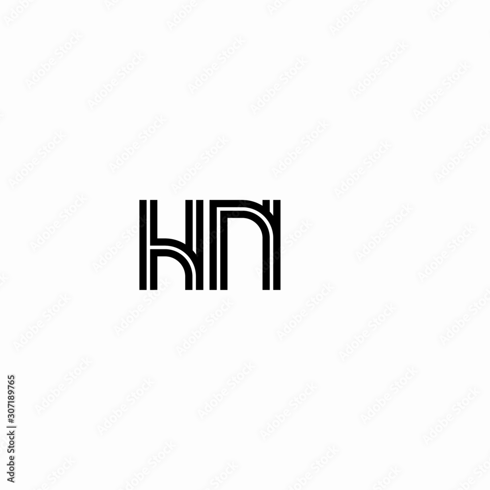 Initial outline letter HN style template Initial outline letter HN style template