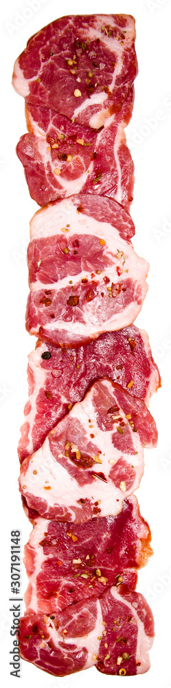 Letter I. Fresh meat alphabet. Conceptual font for design. Letter I. Fresh meat alphabet. Conceptual font for design.