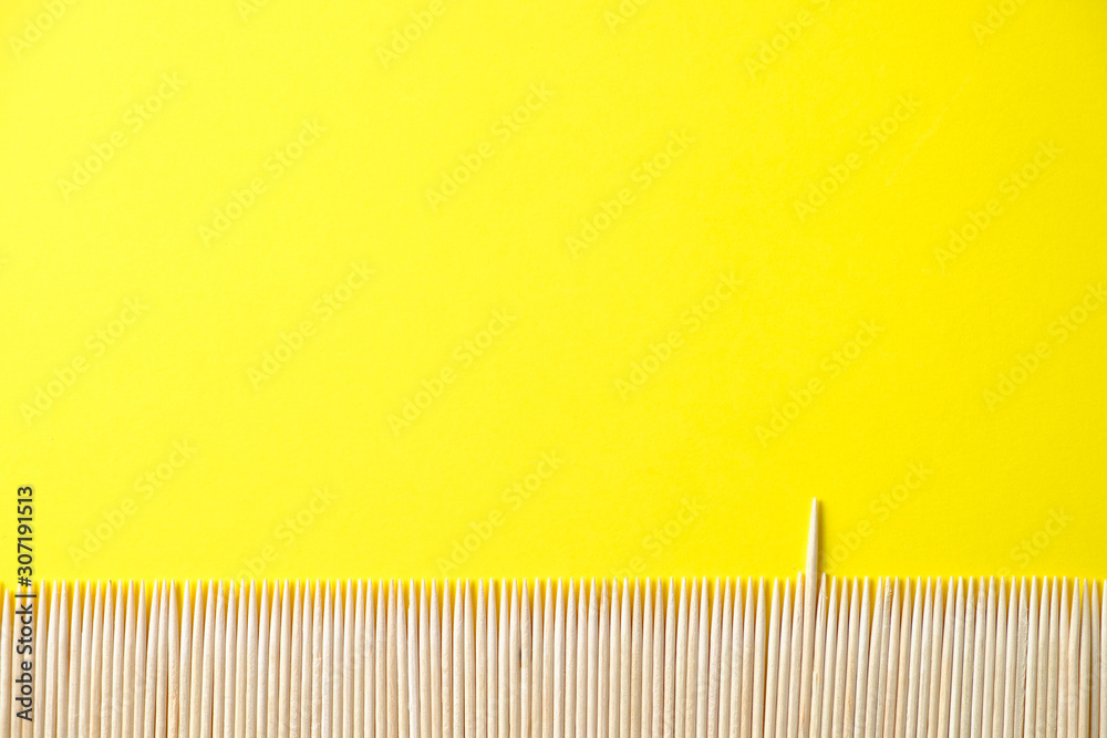 Individuality idea, concept, wooden toothpicks Individuality idea, concept, wooden toothpicks
