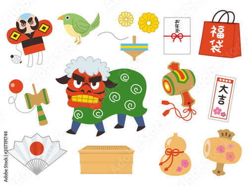 お正月　和風　素材セット