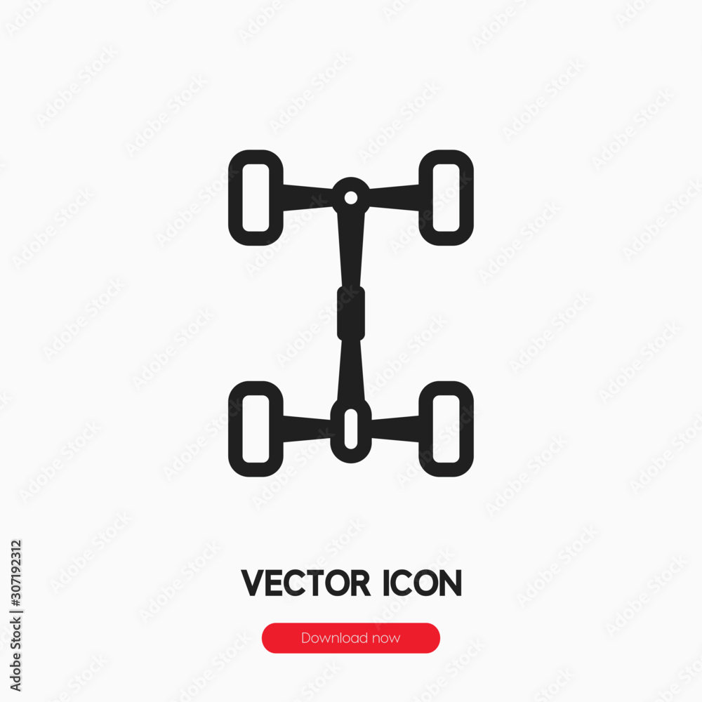 Chassis icon vector. Linear style sign for mobile concept and web design. Chassis symbol illustration. Pixel vector graphics - Vector. Chassis icon vector. Linear style sign for mobile concept and web design. Chassis symbol illustration. Pixel vector graphics - Vector.