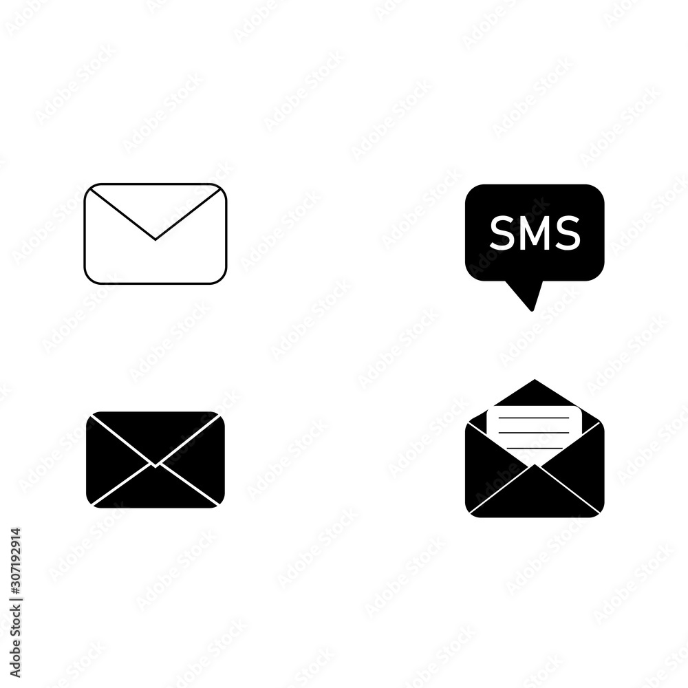 Message icons set vector illustration. Message icons set vector illustration.