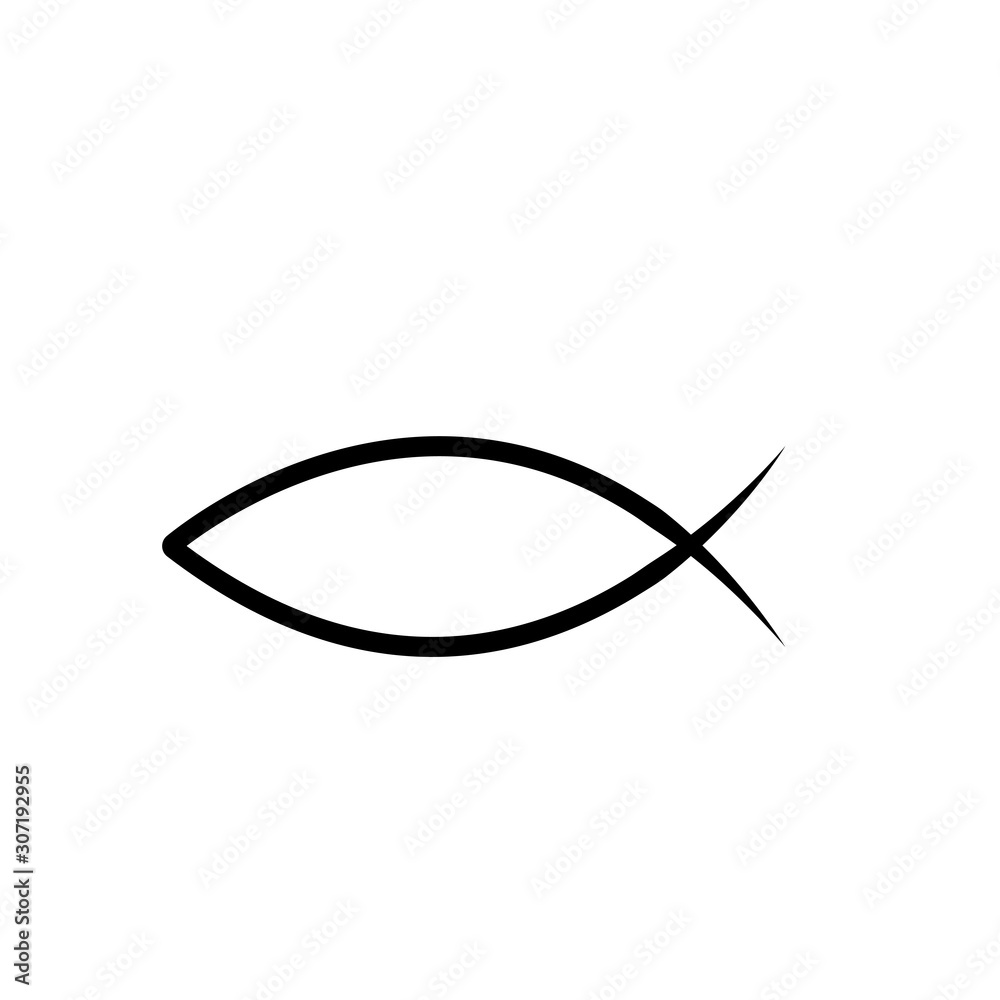 Christian fish icon vector illustration Christian fish icon vector illustration