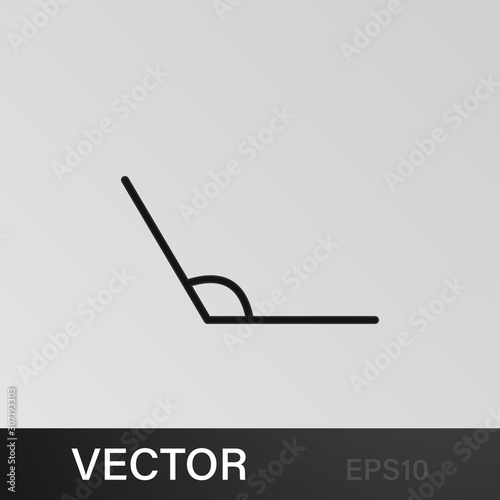 obtuse angle icon. Geometric figure Element for mobile concept and web apps