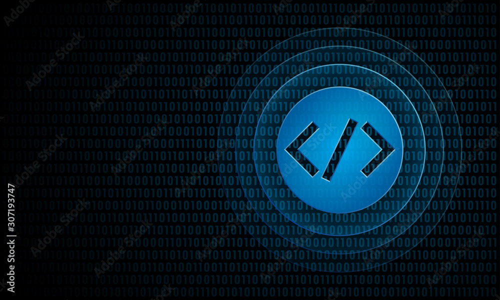Digital code development with ripples ''Pulse Effect'' technology programming symbol