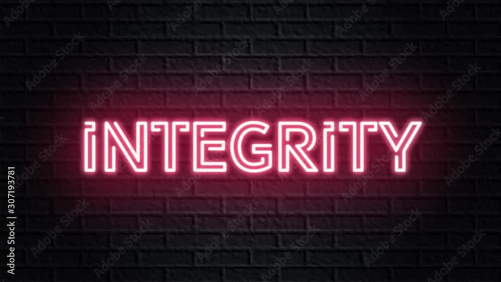 red neon video animation integrity red neon video animation integrity