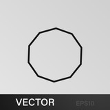decagon icon. Geometric figure Element for mobile concept and web apps