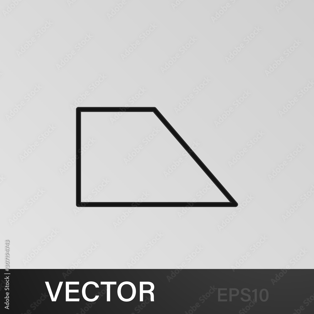 rectangular trapezoid icon. Geometric figure Element for mobile concept and web apps rectangular trapezoid icon. Geometric figure Element for mobile concept and web apps