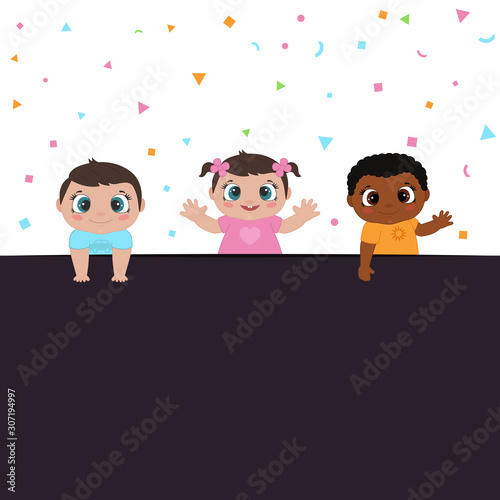 Collection of happy children