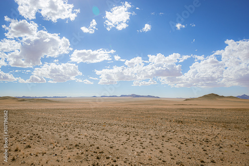 landscape, desert, namibia, blue sky