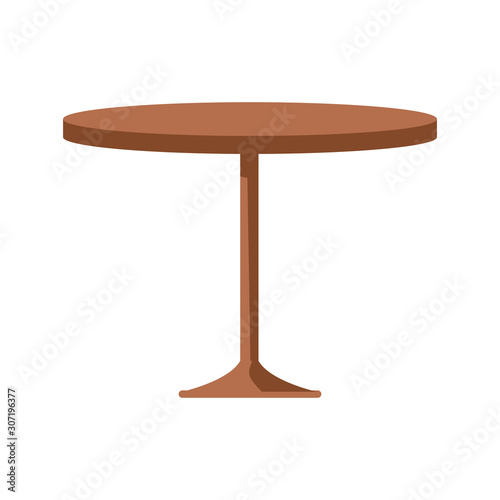 circle table icon, flat design