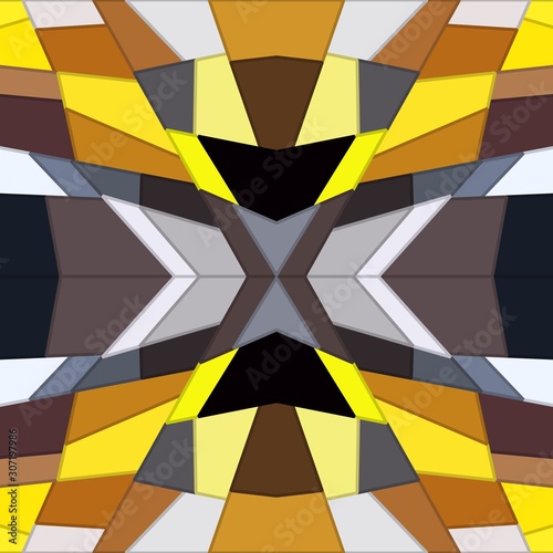 Polygonal abstract geometric background. Endless seamless pattern. Backdrop with yellow, taupe, grey, golden and brown colors. Pattern for case phone, pillow, tile, package, gift and wrapping paper.
