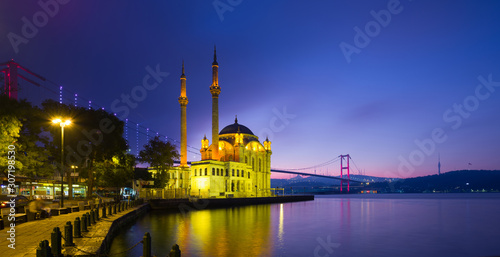 Ortakoy mosque and Bosphorus at dawn- Istanbul 