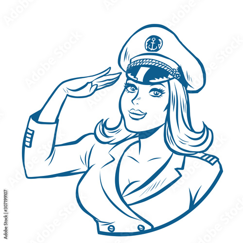 woman captain of a sea ship