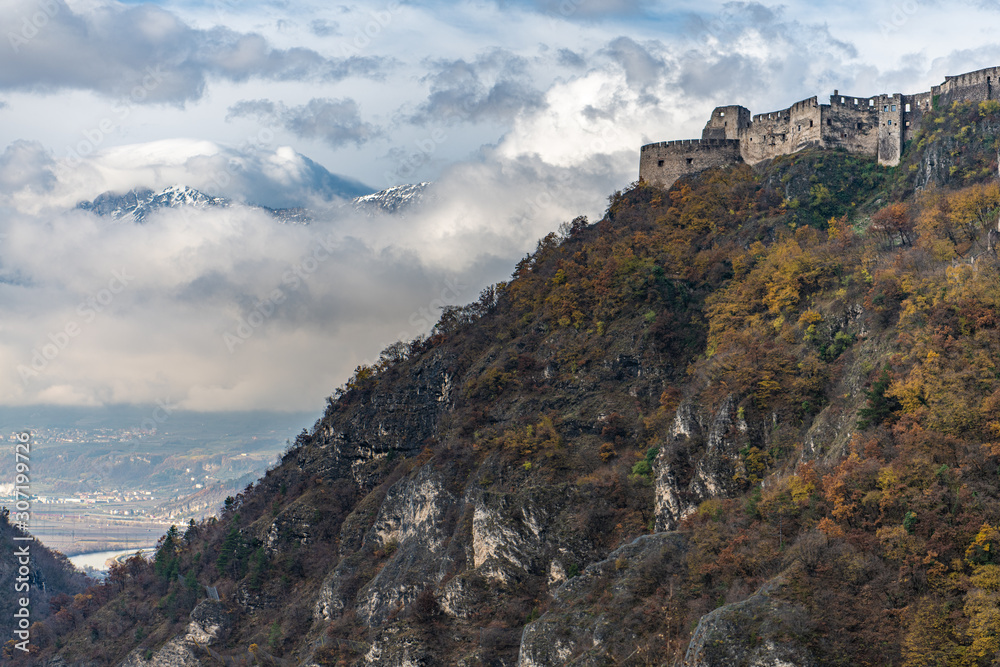 Castle Beseno and Clouds
