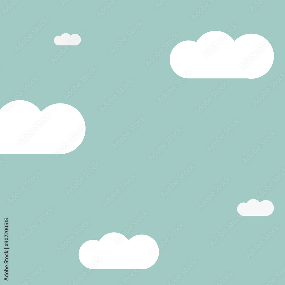 Sky background, clouds vector illustration