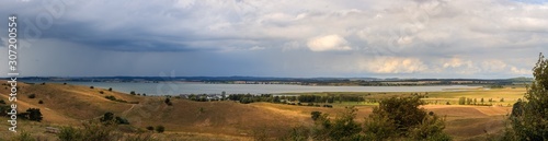 Panorama Aussicht von den Zickersche Berge nach Gager auf der Insel R  gen