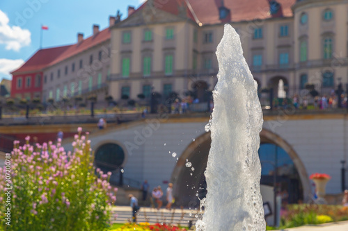 Jet fountain in front of th...