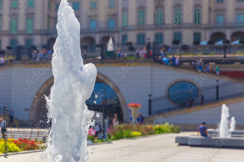 Jet fountain in front of th...