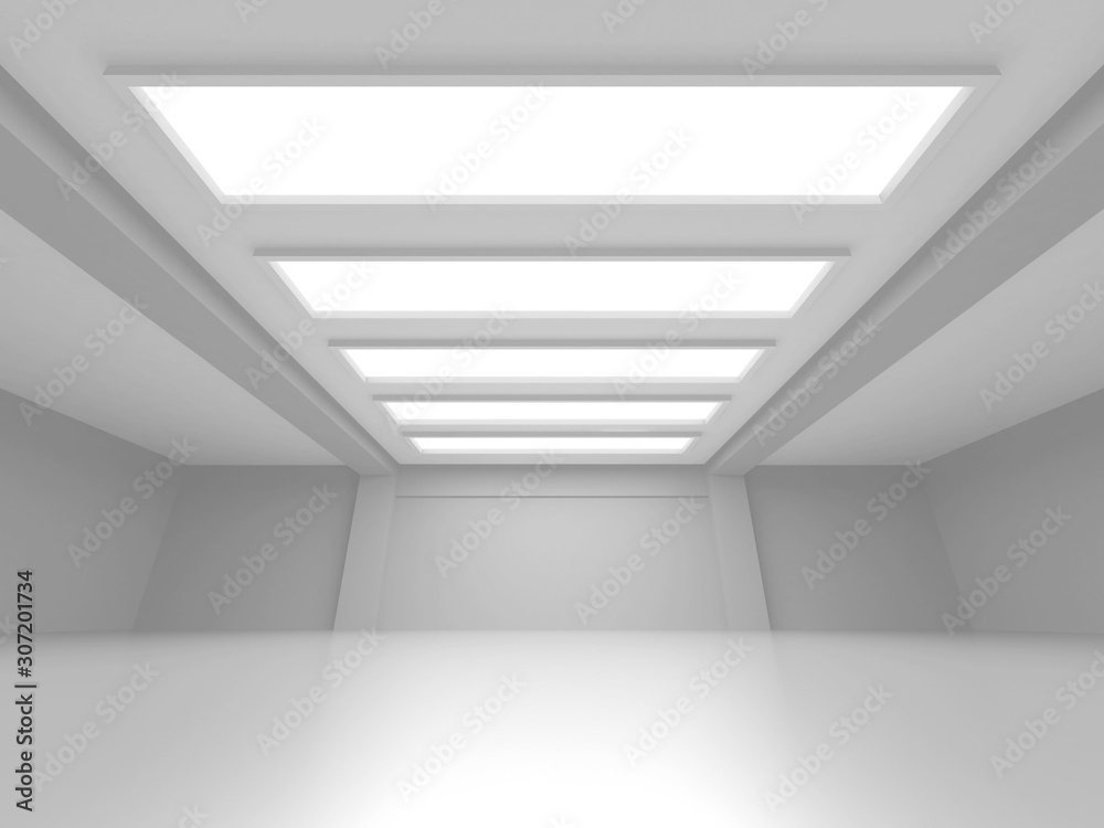 Obraz premium Futuristic White Architecture Design Background