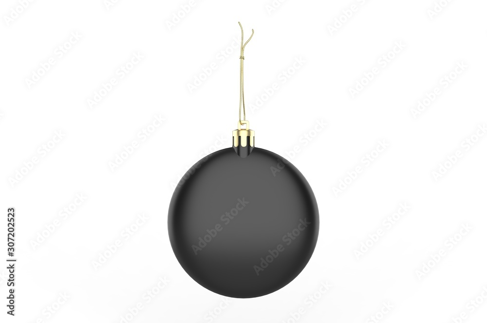 Blank Christmas flat round Ornament template, 3d render illustration. Blank Christmas flat round Ornament template, 3d render illustration.