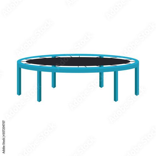 playground trampoline icon, flat design