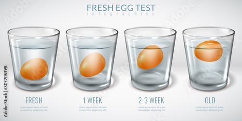 Realistic glass glasses infographics
