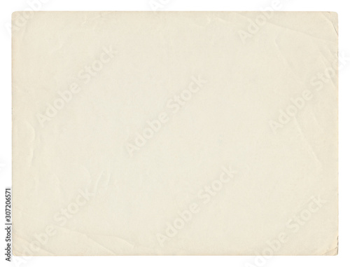 Vintage paper background isolated - (clipping path included) 