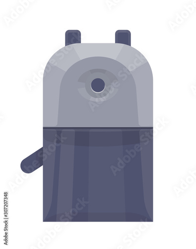 Vector sharpener. Flat isolated illustration. Mechanical sharpener