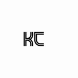 Initial outline letter KC style template	