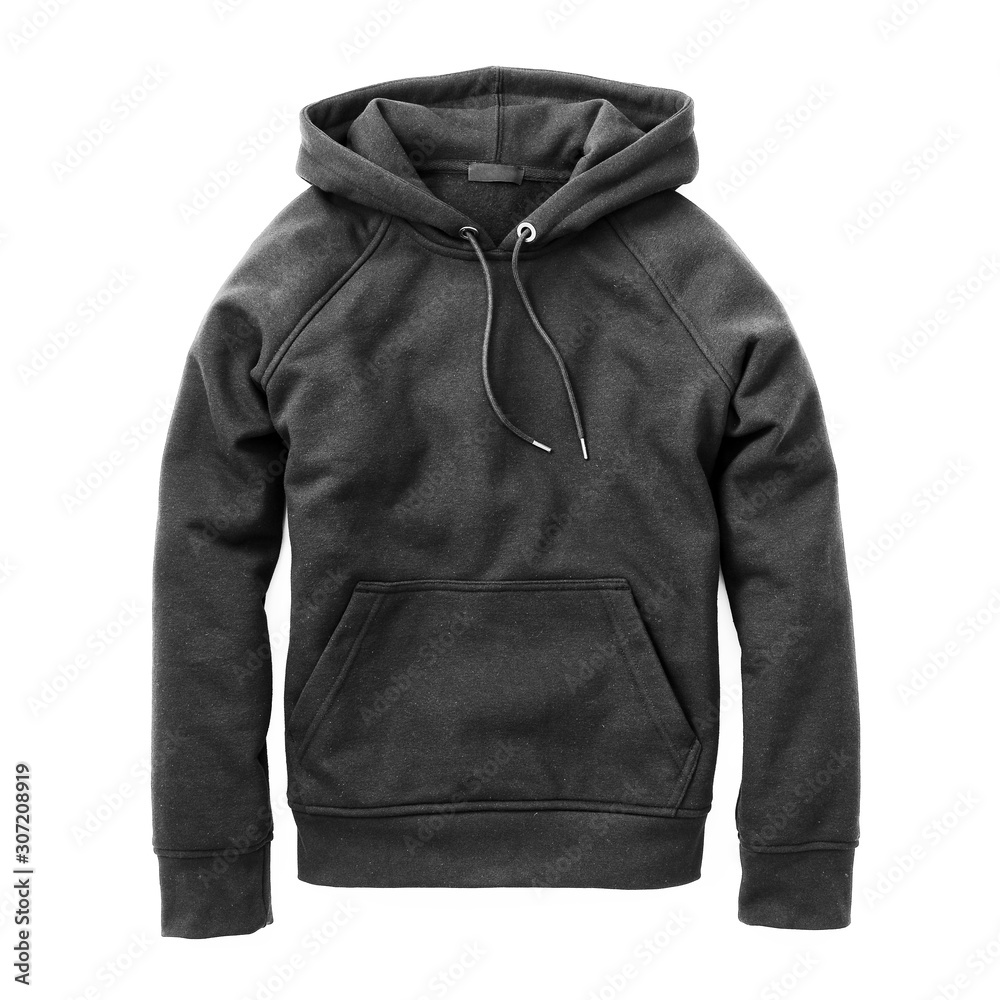 Sweat Black Pullover Hoodie Isolated 