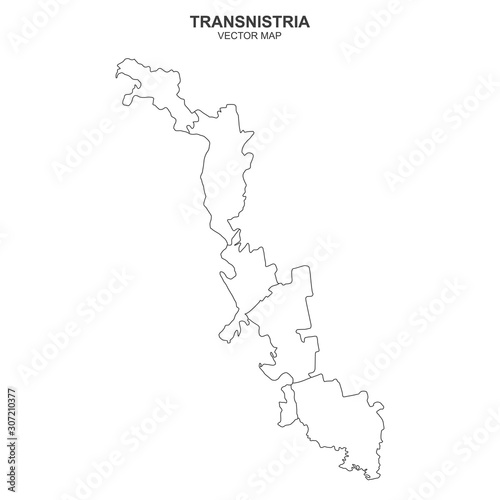 vector map of Transnistria on white background