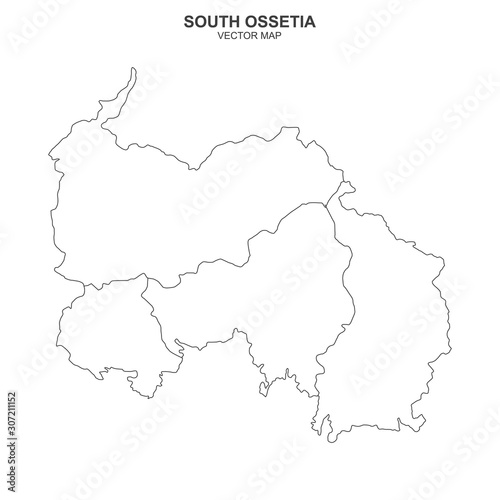 vector map of South Ossetia on white background