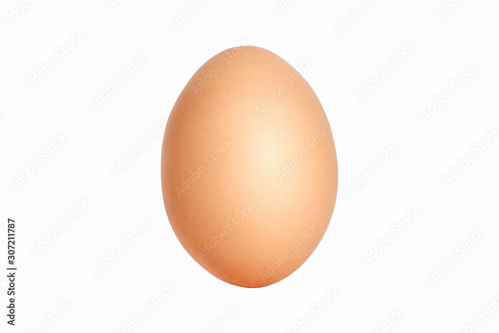 chicken egg on a white isolated background 