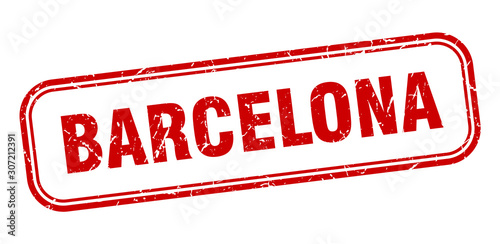 Barcelona stamp. Barcelona red grunge isolated sign