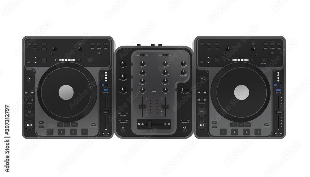 DJ Music Mixer Isolated DJ Music Mixer Isolated