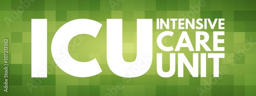 ICU - Intensive Care Unit acronym, medical concept background