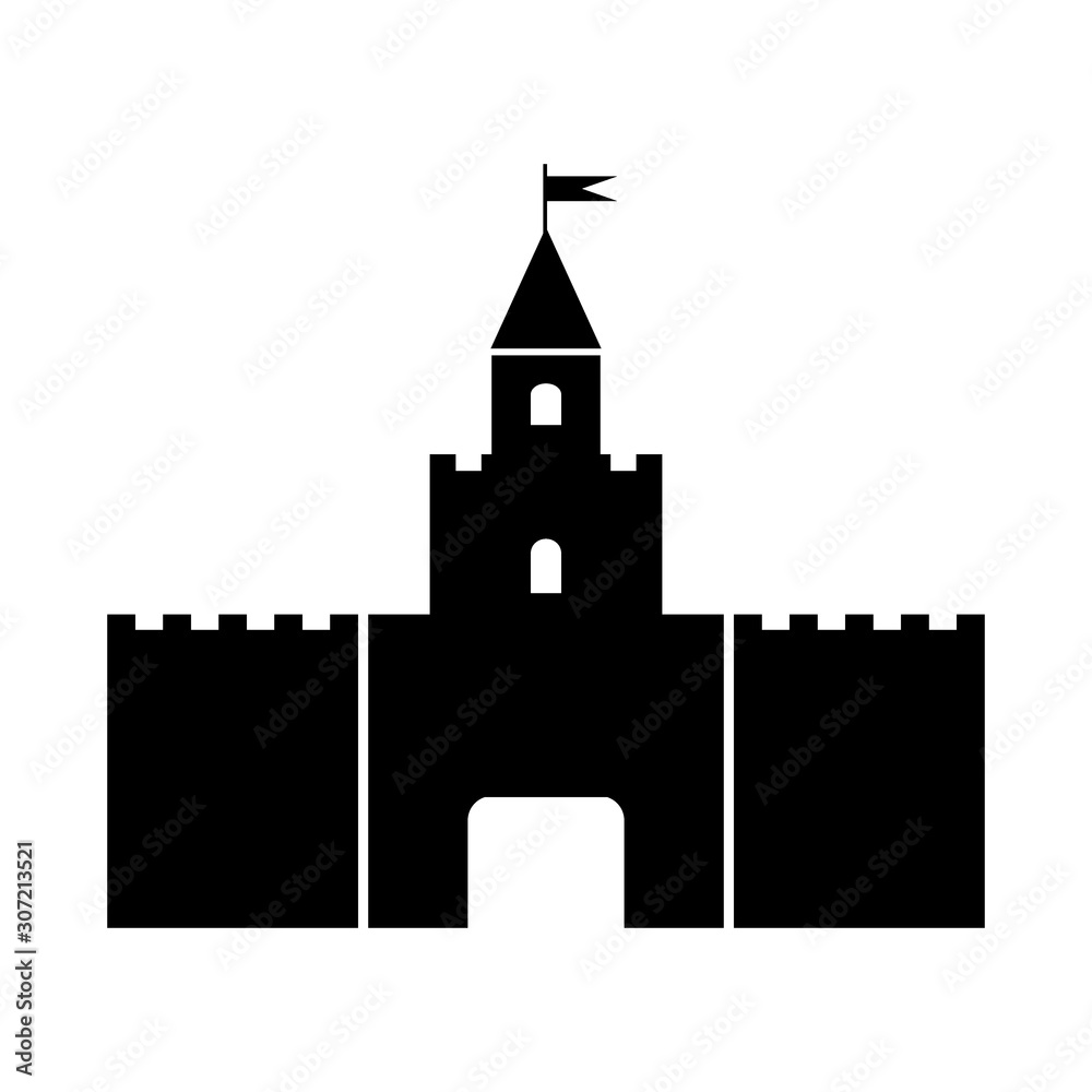 Castle icon on white.